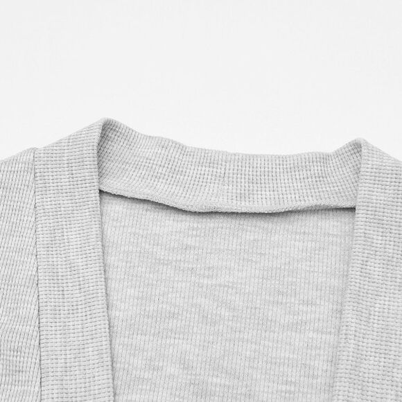 Cable Knit Long Sleeve Cardigan with Pockets - Picture 15 of 16